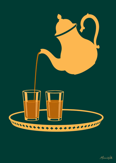 Affiche Cérémonie, illustration d'art inspirée du Maroc, Morocco Walls