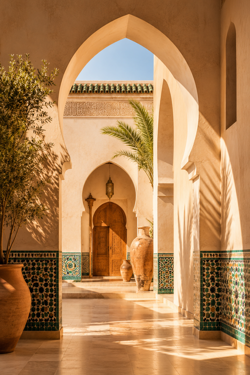 Arches de lumière — Affiche Fine Art Architecture Marocaine | Morocco Walls
