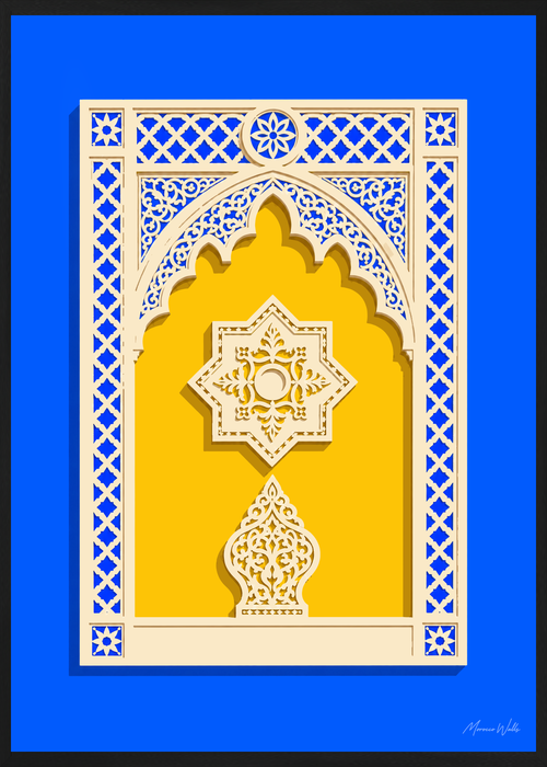 Affiche L'Arche d'Or en cadre noir, Morocco Walls