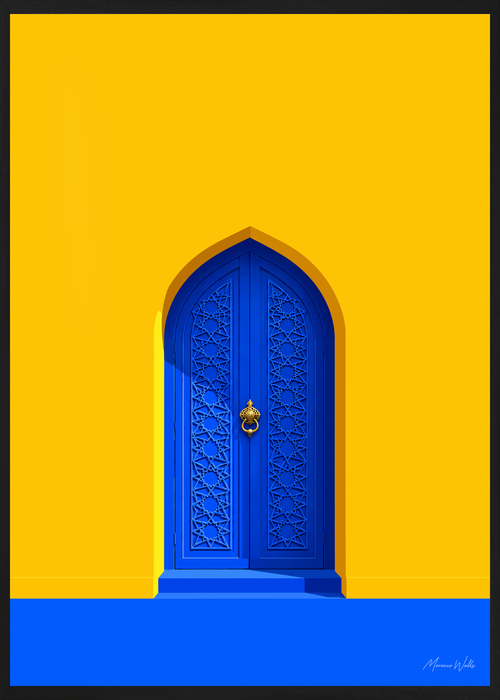 Affiche Porte du Soleil en cadre noir, Morocco Walls