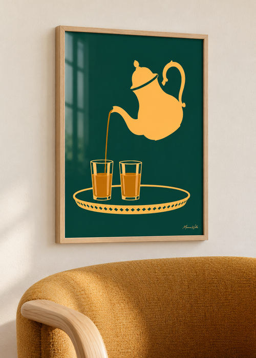 Affiche Cérémonie mise en situation dans un intérieur, Morocco Walls