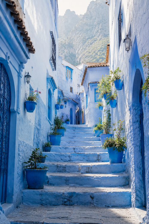 Chefchaouen, bleu silencieux — Affiche Fine Art Médina Maroc | Morocco Walls
