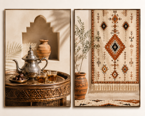 Duo Amazigh — Symbole Yaz & Héritage berbère | Pack Morocco Walls