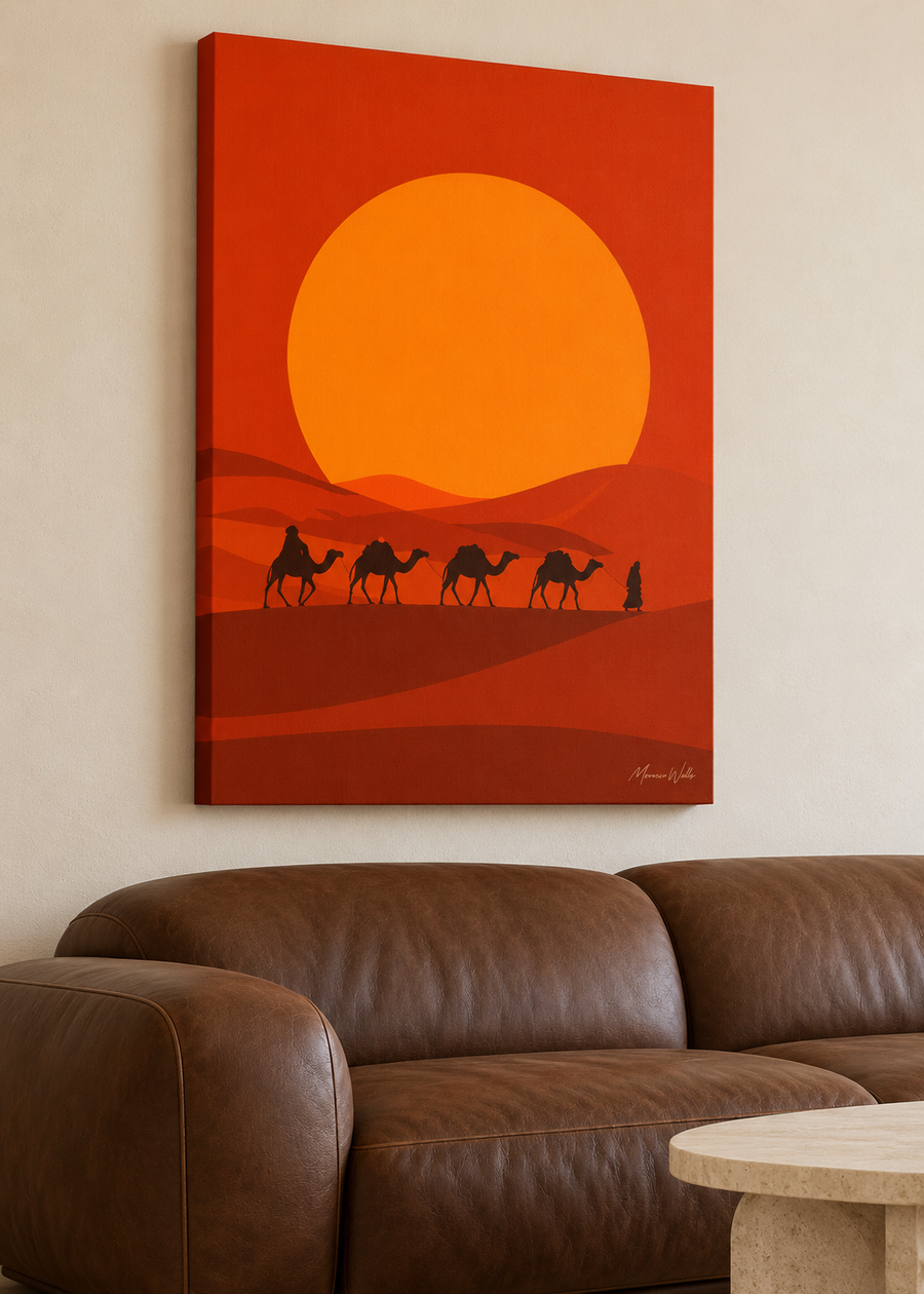 Affiche La Traversée mise en situation dans un intérieur, Morocco Walls