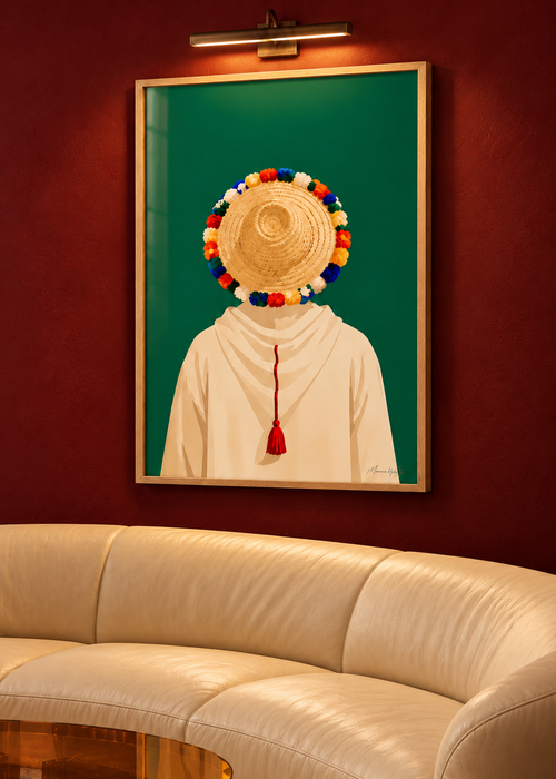 Affiche Le Voyageur mise en situation dans un intérieur, Morocco Walls