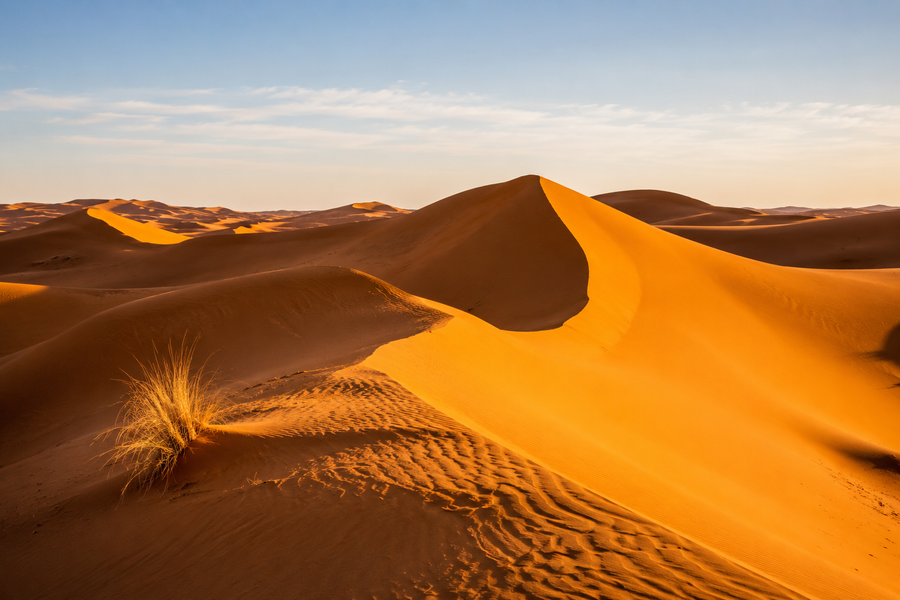 Merzouga, lumière dorée — Affiche Fine Art Désert Maroc | Morocco Walls