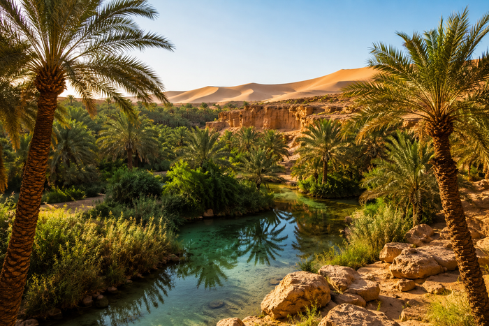 Oasis secrète — Affiche Fine Art Sud Marocain | Morocco Walls