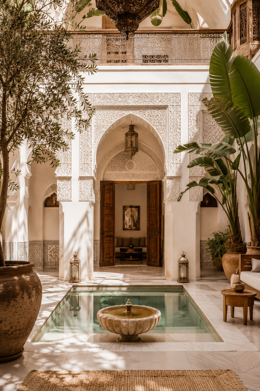 Patio secret — Affiche Fine Art Riad Marocain | Morocco Walls