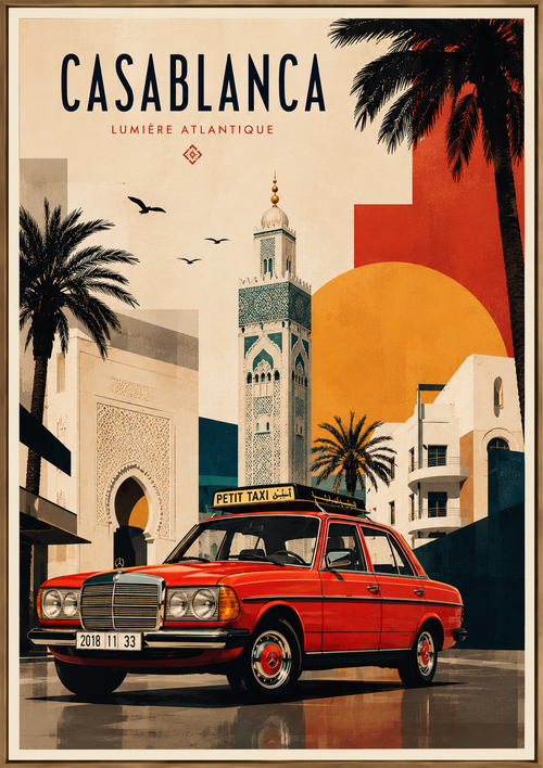 Taxi Rouge — Affiche Pop Art Culture Urbaine Maroc | Morocco Walls